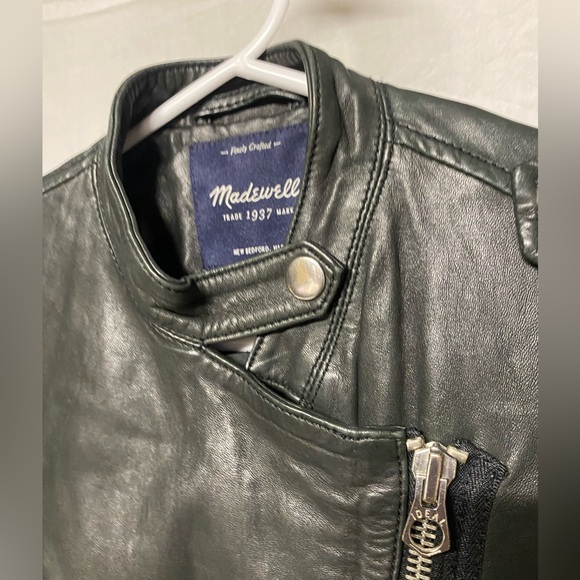 Madewell Moto Genuine Soft Leather Jacket sz XS - Picture 13 of 13